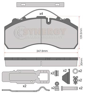 Juratek SYN3988K Rear disc brake pads, set SYN3988K