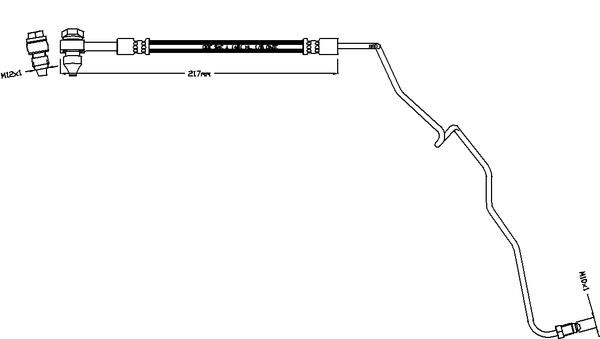 Juratek JBH1251L Brake Hose JBH1251L