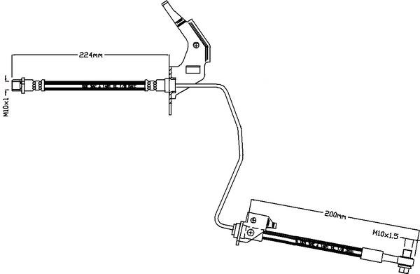 Juratek JBH1117R Brake Hose JBH1117R