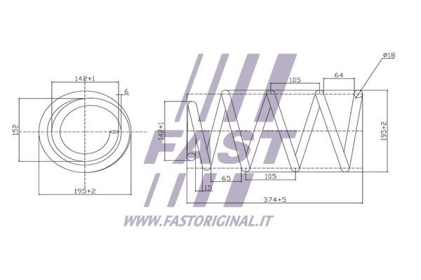 Suspension springs Renault Master: FT12284K Fast Coil spring
