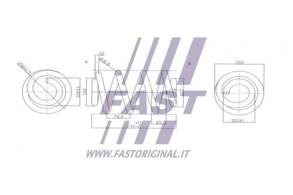 Suspension springs Renault Master: FT12282K Fast Coil spring
