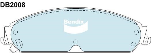 Bendix USA DB2008 HD Brake Pad Set, disc brake DB2008HD