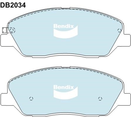 Bendix USA DB2034 -4WD Brake Pad Set, disc brake DB20344WD