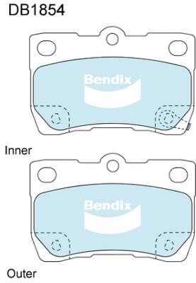 Bendix USA DB1854 ULT Brake Pad Set, disc brake DB1854ULT