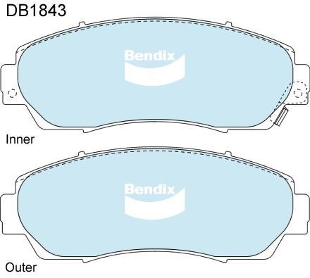 Bendix USA DB1843 GCT Brake Pad Set, disc brake DB1843GCT
