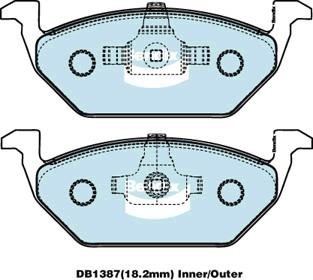 Bendix USA DB1387 GCT Brake Pad Set, disc brake DB1387GCT