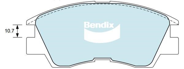 Bendix USA CVP1168 PTHD Brake Pad Set, disc brake CVP1168PTHD