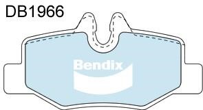 Bendix USA DB1966 HD Brake Pad Set, disc brake DB1966HD