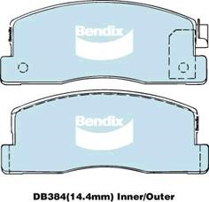 Bendix USA DB384 GCT Brake Pad Set, disc brake DB384GCT