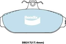 Bendix USA DB317 GCT Brake Pad Set, disc brake DB317GCT