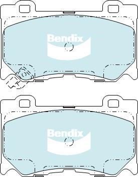 Bendix USA DB2400-GCT Brake Pad Set, disc brake DB2400GCT