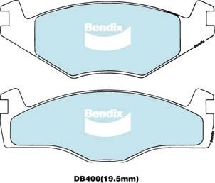 Bendix USA DB400 EURO+ Brake Pad Set, disc brake DB400EURO