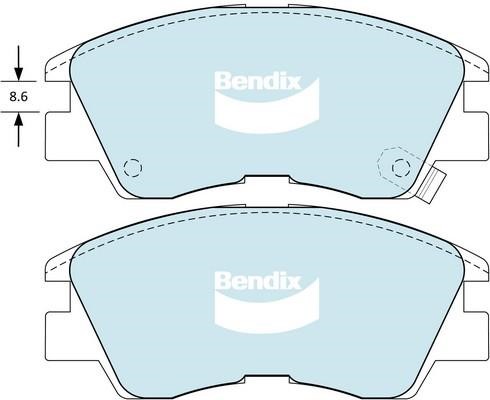 Bendix USA DB1113 HD Brake Pad Set, disc brake DB1113HD