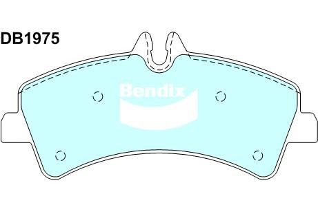 Bendix USA DB1975 HD Brake Pad Set, disc brake DB1975HD