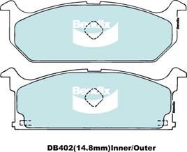 Bendix USA DB402 GCT Brake Pad Set, disc brake DB402GCT
