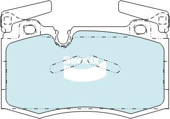 Bendix USA DB2222 EURO+ Brake Pad Set, disc brake DB2222EURO