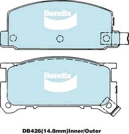Bendix USA DB426 GCT Brake Pad Set, disc brake DB426GCT