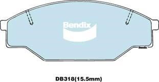 Bendix USA DB318 GCT Brake Pad Set, disc brake DB318GCT