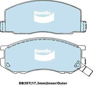 Bendix USA DB397 GCT Brake Pad Set, disc brake DB397GCT