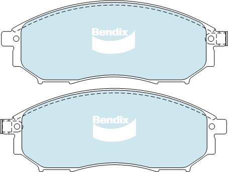 Bendix USA DB1696 GCT Brake Pad Set, disc brake DB1696GCT