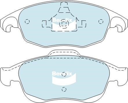 Bendix USA DB2040 EURO+ Brake Pad Set, disc brake DB2040EURO