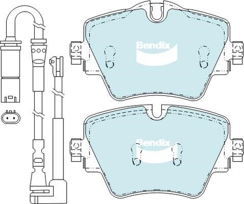 Bendix USA DB2377 EURO+ Brake Pad Set, disc brake DB2377EURO