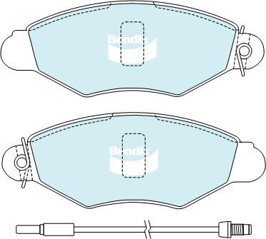 Bendix USA DB2026 EURO+ Brake Pad Set, disc brake DB2026EURO