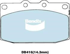 Bendix USA DB416 GCT Brake Pad Set, disc brake DB416GCT