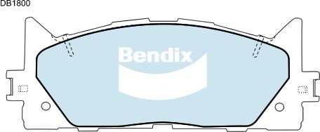Bendix USA DB1800 HD Brake Pad Set, disc brake DB1800HD