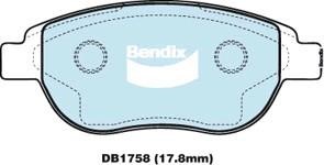 Bendix USA DB1758 EURO+ Brake Pad Set, disc brake DB1758EURO