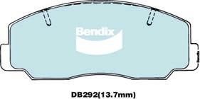 Bendix USA DB292 -4WD Brake Pad Set, disc brake DB2924WD