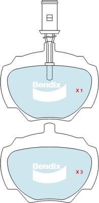 Bendix USA DB1285 -4WD Brake Pad Set, disc brake DB12854WD