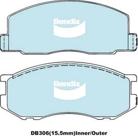 Bendix USA DB306 -4WD Brake Pad Set, disc brake DB3064WD