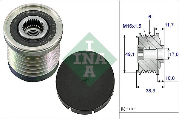 Wilmink Group WG1253611 Freewheel clutch, alternator WG1253611