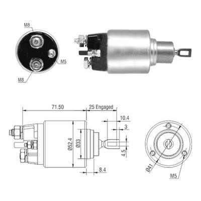 Wilmink Group WG1821452 Solenoid Switch, starter WG1821452