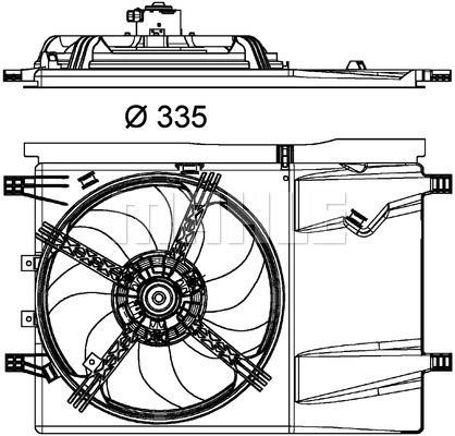 Hub, engine cooling fan wheel Wilmink Group WG2180566
