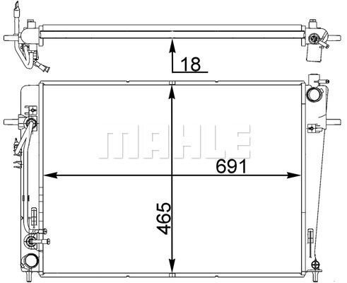 Wilmink Group WG2182595 Radiator, engine cooling WG2182595