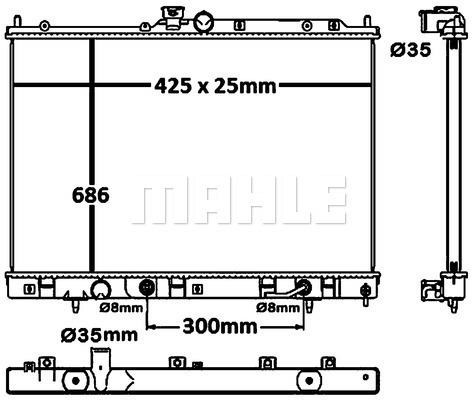 Radiator, engine cooling Wilmink Group WG2182913