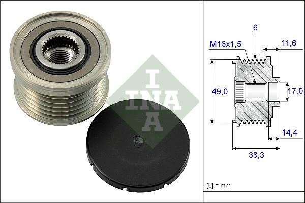 Wilmink Group WG1253702 Freewheel clutch, alternator WG1253702