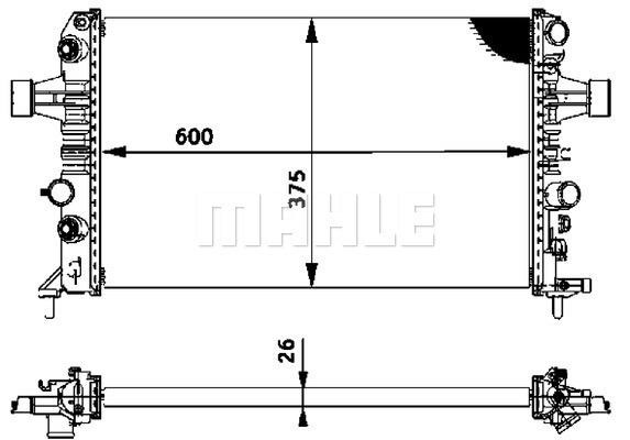 Radiator, engine cooling Wilmink Group WG2183771