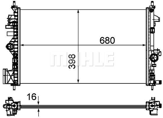 Radiator, engine cooling Wilmink Group WG2182317