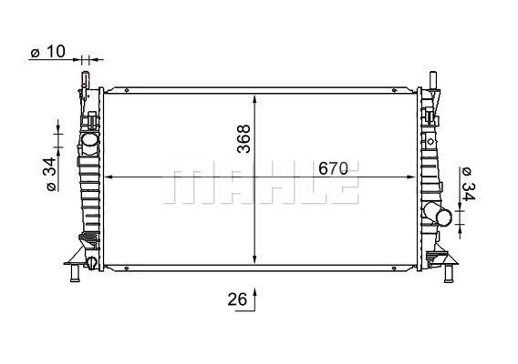 Radiator, engine cooling Wilmink Group WG2182770