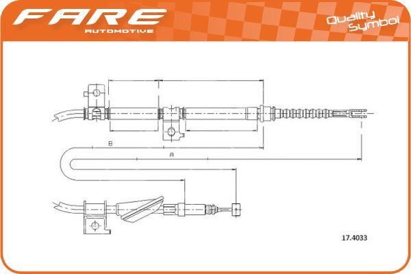 Fare 18297 Cable Pull, parking brake 18297