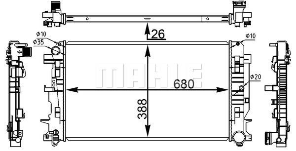 Radiator, engine cooling Wilmink Group WG2182844