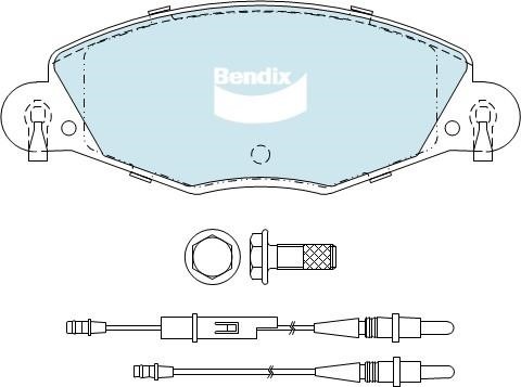 Bendix USA DB2298 EURO+ Brake Pad Set, disc brake DB2298EURO