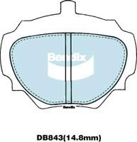 Bendix USA DB843 -4WD Brake Pad Set, disc brake DB8434WD