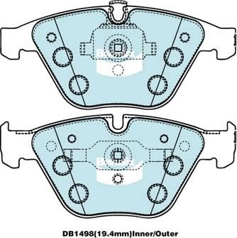Bendix USA DB1498 GCT Brake Pad Set, disc brake DB1498GCT