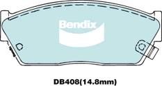 Bendix USA DB408 GCT Brake Pad Set, disc brake DB408GCT