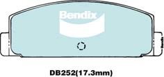 Bendix USA DB252 GCT Brake Pad Set, disc brake DB252GCT