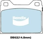 Bendix USA DB62 GCT Brake Pad Set, disc brake DB62GCT